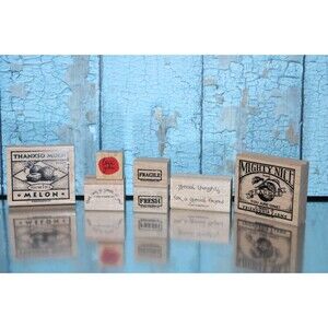 Lot of 7 Sweet Messages type stamps